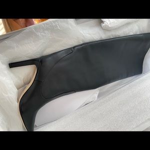 BRAND NEW IN BOX , RARE JIMMY CHOO MAVIS BLACK LEATHER KNEE HIGH BOOTS